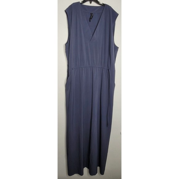 Athleta Dresses & Skirts - Athleta Womens 1X Marlow Maxi Dress Sleeveless V-Neck Lightweight Pockets Slits